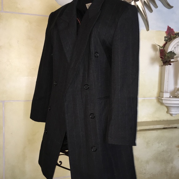 Men’s inspired suit mini dress pinstripe business - Picture 3 of 4